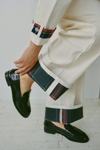Larroudé x Parke: Mocassim Couro Preto Loafer Larroudé x Parke