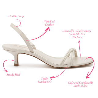 Sandália Annie Mini Couro Off White