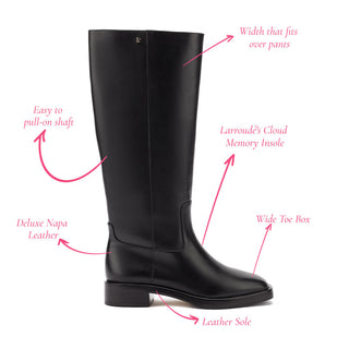 Bota Anne Couro Preto