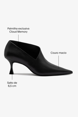 Larroudé By Nicolò B.: Scarpin Vittoria Couro Preto Boot Larroudé x Nicolò Beretta