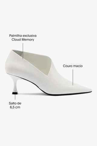 Larroudé By Nicolò B.: Scarpin Vittoria Couro Branco Boot Larroudé x Nicolò Beretta
