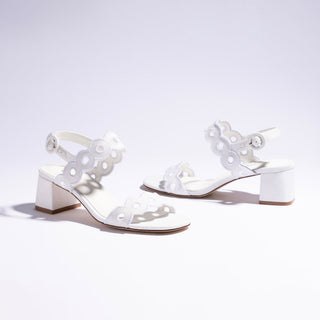 Sandália Florence Broderie Ráfia Branco