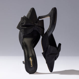 Mule Elle Mini Seda Preto