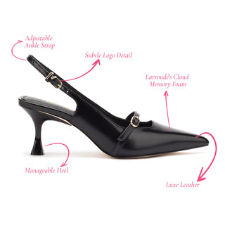 Slingback Ines Couro Preto