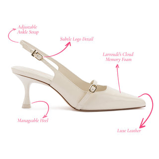 Slingback Ines Couro Off White