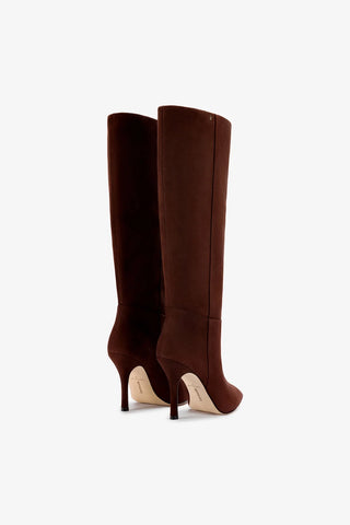 Bota Kate Camurça Marrom Boot Larroudé