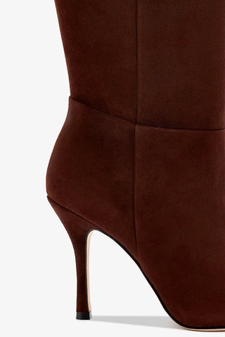 Bota Kate Camurça Marrom Boot Larroudé