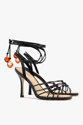 Sandalia Carmen Couro Preto Sandal Larroudé