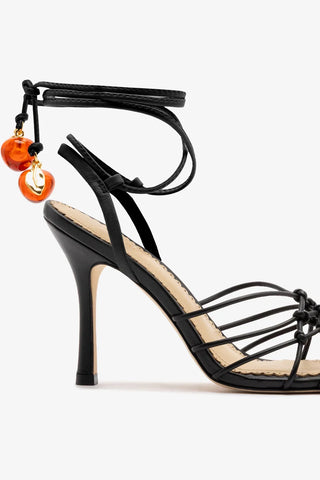 Sandalia Carmen Couro Preto Sandal Larroudé