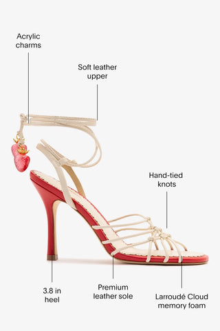 Sandalia Carmen Couro Off White Sandal Larroudé
