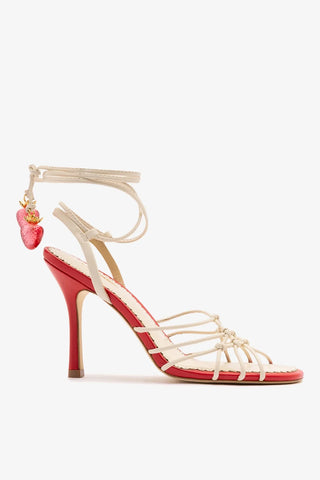 Sandalia Carmen Couro Off White Sandal Larroudé
