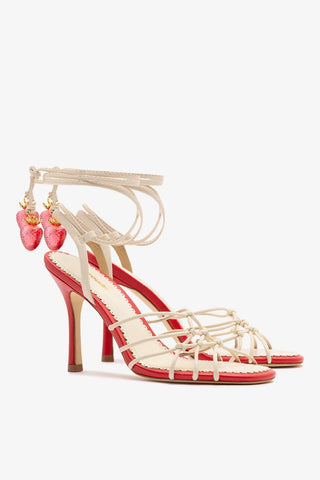 Sandalia Carmen Couro Off White Sandal Larroudé