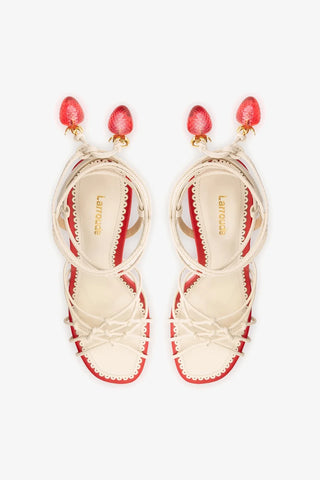 Sandalia Carmen Couro Off White Sandal Larroudé
