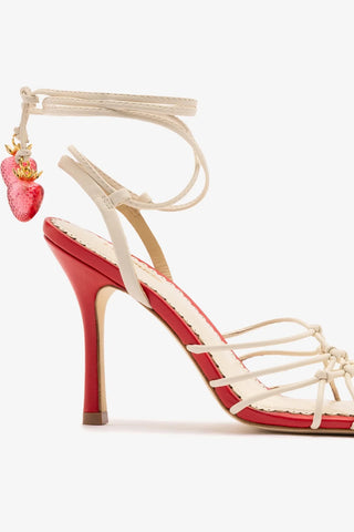 Sandalia Carmen Couro Off White Sandal Larroudé