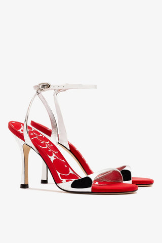 Sandália Freya Espelhado Prateado Sandal Larroudé