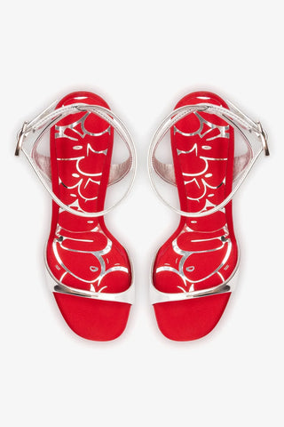 Sandália Freya Espelhado Prateado Sandal Larroudé