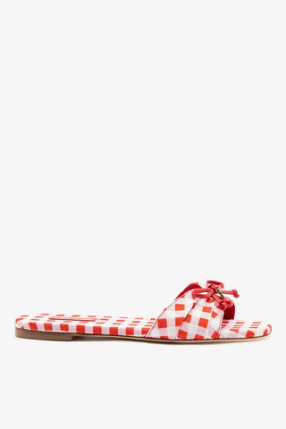 Flat Bardot Estampado Vermelho Flat Larroudé