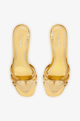 Mule Amore Espelhado Dourado Sandal Larroudé