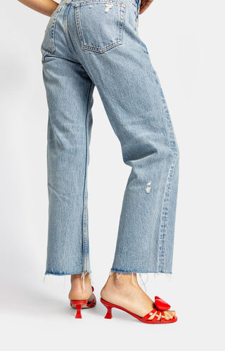 Mule Amore Couro Verniz Vermelho Sandal Larroudé