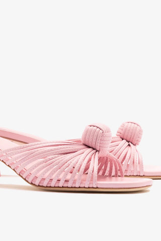 Mule Valerie Couro Rosa Mule Larroudé