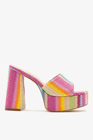 Mule Dolly Ráfia Multicor Mule Larroudé