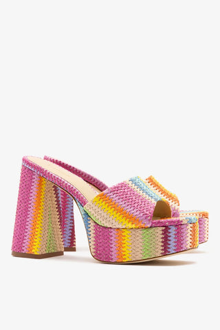 Mule Dolly Ráfia Multicor Mule Larroudé