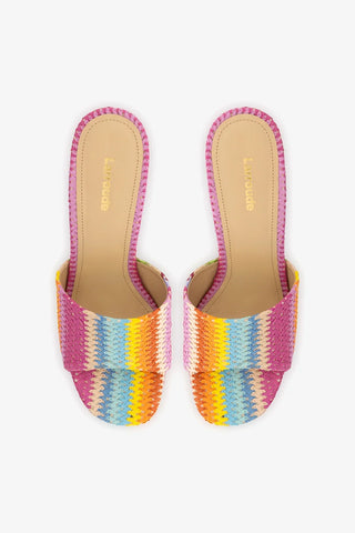 Mule Dolly Ráfia Multicor Mule Larroudé