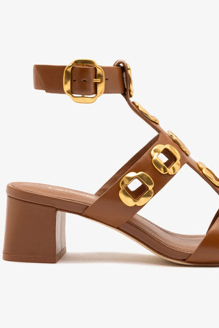 Sandália Gladiadora Milan Couro Caramelo Sandal Larroudé