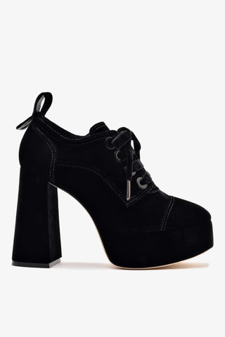 Bota Plataforma Eleonor Veludo Preto Boot Larroudé