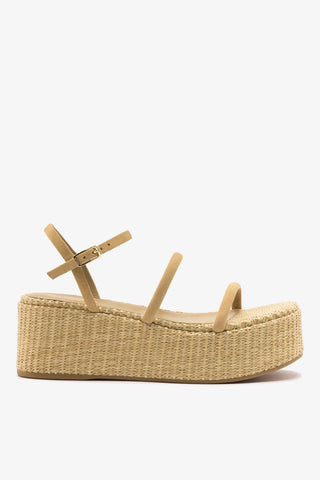 Flatform Gio Camurça Caramelo Flatform Larroudé
