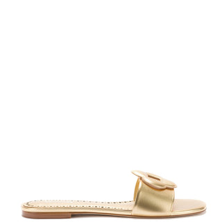 Flat Flora Couro Dourado