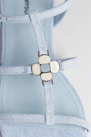 Sandália Flat Hana Jeans Azul Flat Sandal Larroudé