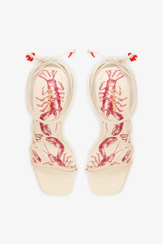 Sandália Nadia Couro Off White Sandal Larroudé