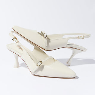 Slingback Ines Couro Off White