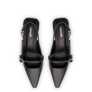 Slingback Ines Couro Preto