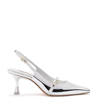 Slingback Ines Espelhado Prateado