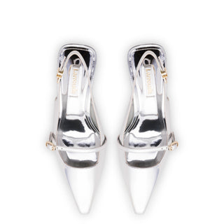 Slingback Ines Espelhado Prateado