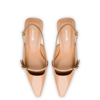 Slingback Ines Couro Bege