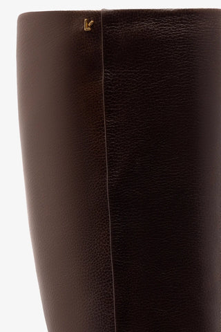 Bota Ricky Couro Marrom Boot Larroudé