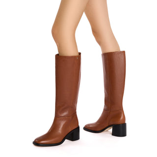 Bota Ricky Couro Marrom Mocca