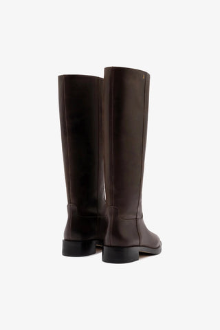 Bota Anne Couro Marrom Boot Larroudé