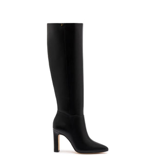 Bota Cindy Hi Couro Preto