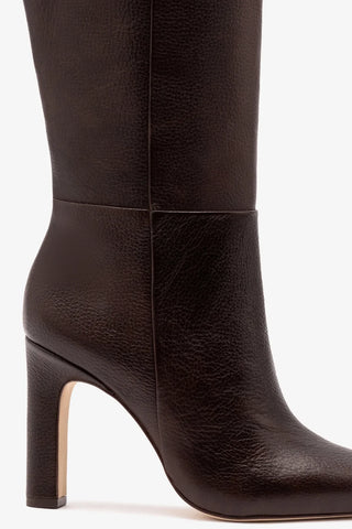 Bota Cindy Hi Couro Marrom Boot Larroudé