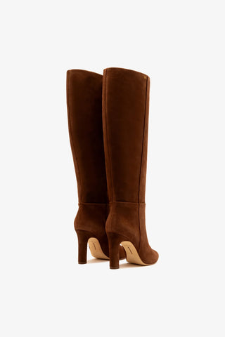 Bota Cindy Hi Camurça Marrom Boot Larroudé