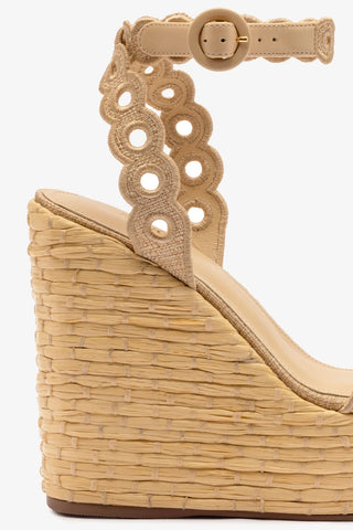 Sandália Anabela Florence Ráfia Natural Sandal Larroudé