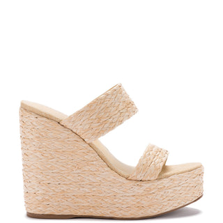 Mule Anabela Pamela Ráfia Bege