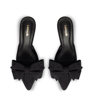 Mule Elle Mini Seda Preto