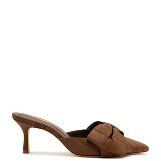 Mule Elle Mini Seda Marrom