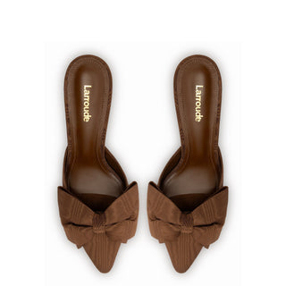Mule Elle Mini Seda Marrom