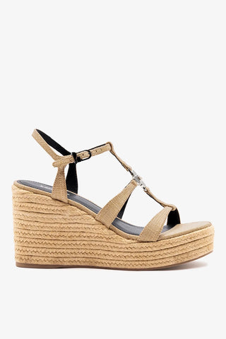 Sandália Espadrille Hana Ráfia Bege Sandal Larroudé